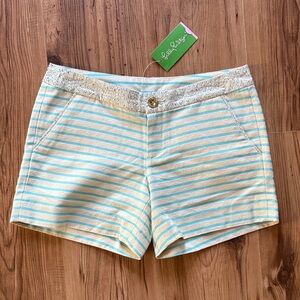 Lilly Pulitzer Callahan Party Short - Blue and Cream Stripes